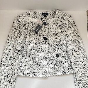 Express Women's Monochrome Tweed Blazer